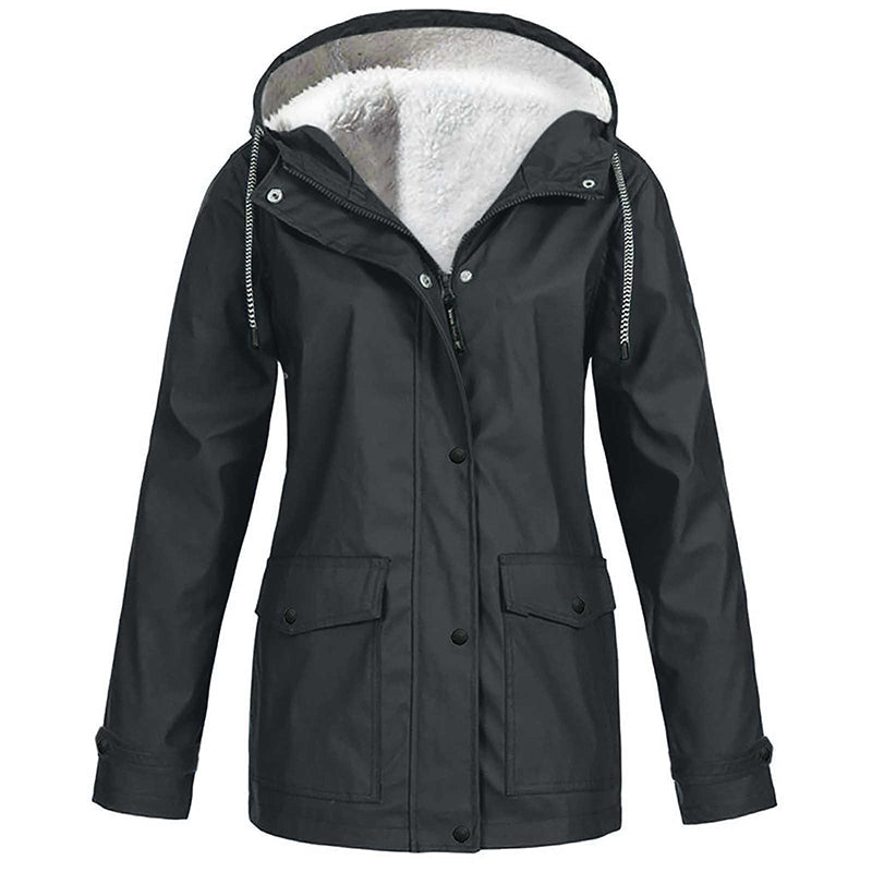 🍂Autumn Hot Sale 55% OFF! 💥Women's Plush-Lined Windproof Hooded Jacket
