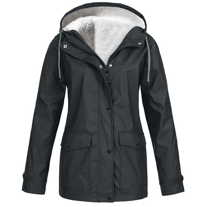 🍂Autumn Hot Sale 55% OFF! 💥Women's Plush-Lined Windproof Hooded Jacket