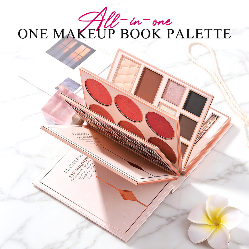 ⏳LAST DAY SALE 50% OFF!!🎁✨Magic Makeup Book – All-in-One Cosmetic Palette with Eyeshadows, Blush, Highlighter & Lip Gloss | Perfect Christmas Gift for Her🎄🇬🇧