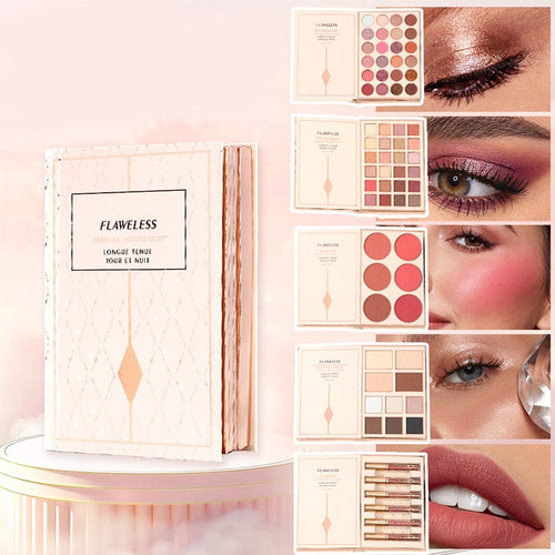 ⏳LAST DAY SALE 50% OFF!!🎁✨Magic Makeup Book – All-in-One Cosmetic Palette with Eyeshadows, Blush, Highlighter & Lip Gloss | Perfect Christmas Gift for Her🎄🇬🇧