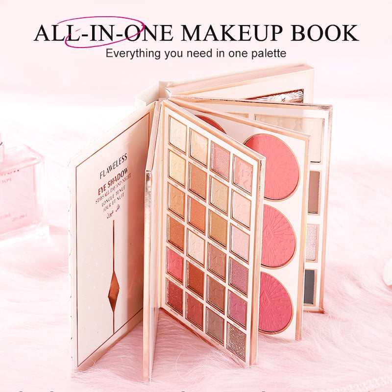 ⏳LAST DAY SALE 50% OFF!!🎁✨Magic Makeup Book – All-in-One Cosmetic Palette with Eyeshadows, Blush, Highlighter & Lip Gloss | Perfect Christmas Gift for Her🎄🇬🇧
