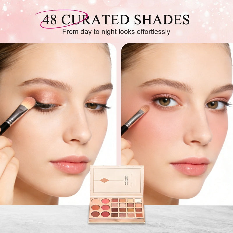 ⏳LAST DAY SALE 50% OFF!!🎁✨Magic Makeup Book – All-in-One Cosmetic Palette with Eyeshadows, Blush, Highlighter & Lip Gloss | Perfect Christmas Gift for Her🎄🇬🇧