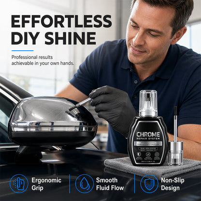 ✨Chrome Repair Pen – Dual-Applicator Mirror-Shine Metal Touch-Up Tool🚗🔧