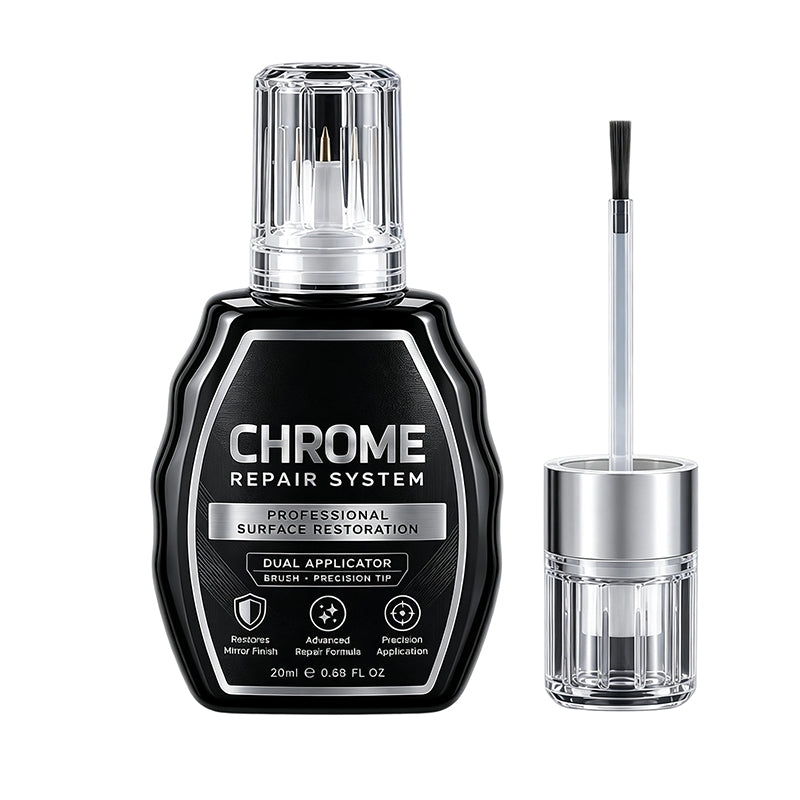 ✨Chrome Repair Pen – Dual-Applicator Mirror-Shine Metal Touch-Up Tool🚗🔧