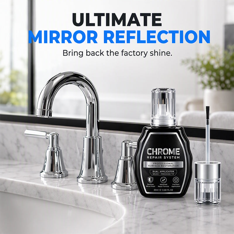 ✨Chrome Repair Pen – Dual-Applicator Mirror-Shine Metal Touch-Up Tool🚗🔧