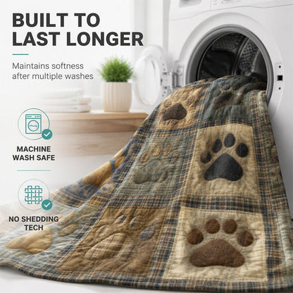 🐶LIMITED‑TIME 50% OFF! 🐾Cute Paw Print Soft Flannel Blanket – Snuggly, Warm, Lovely Home Decor 🛌