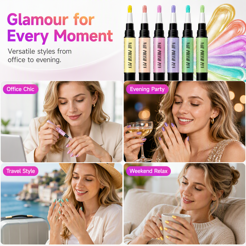 🎅LAST DAY HOT SALES - 50% OFF🌟😍Glitter Cat Eye Nail Polish Pen Set