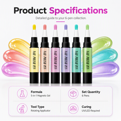 🎅LAST DAY HOT SALES - 50% OFF🌟😍Glitter Cat Eye Nail Polish Pen Set