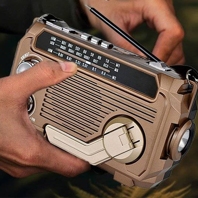 ⏰Hot Sale 60% OFF🎉Multi-function Hand Crank Portable Radio with Flashlight