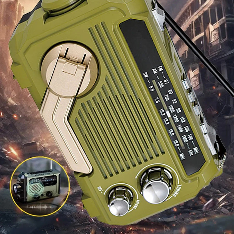 ⏰Hot Sale 60% OFF🎉Multi-function Hand Crank Portable Radio with Flashlight