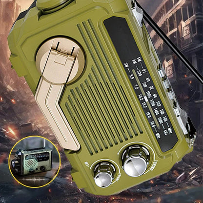 ⏰Hot Sale 60% OFF🎉Multi-function Hand Crank Portable Radio with Flashlight