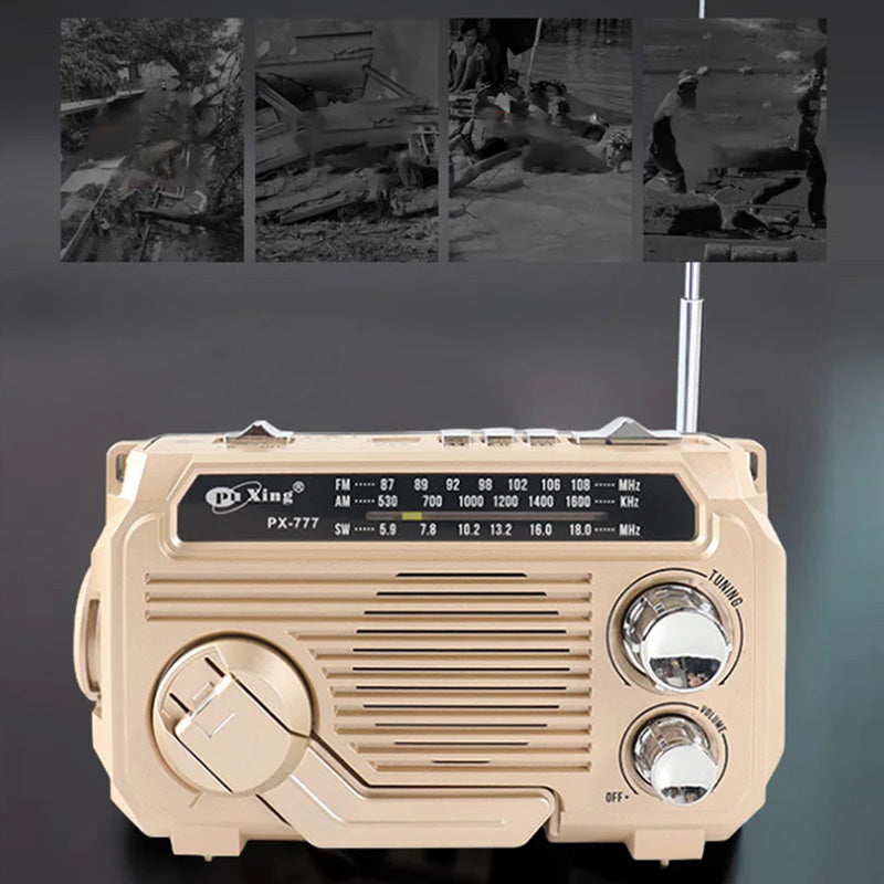 ⏰Hot Sale 60% OFF🎉Multi-function Hand Crank Portable Radio with Flashlight