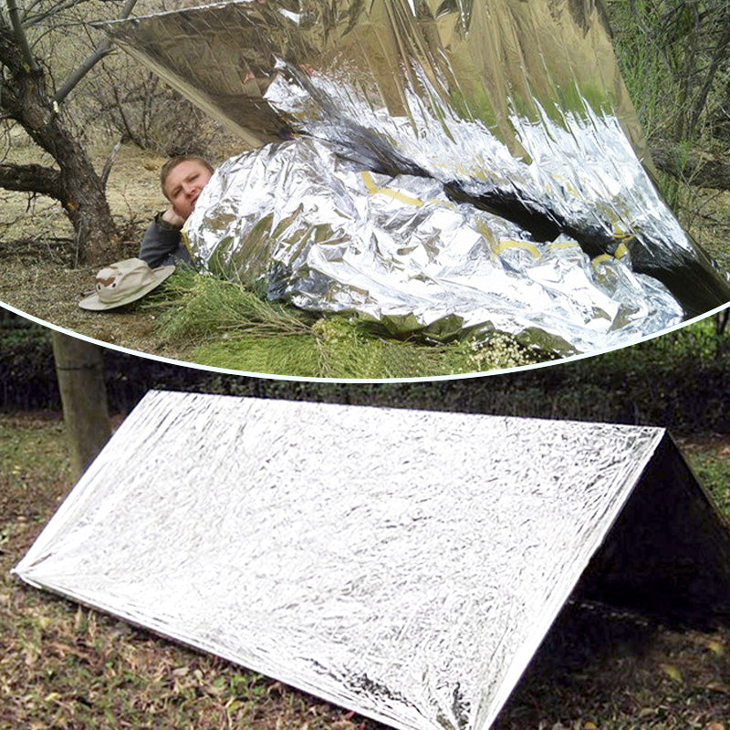 ⏰BUY 2 GET 1 FREE🚨 Emergency outdoor Survival Blanket – Compact Silver Thermal Shelter for Emergency Kits